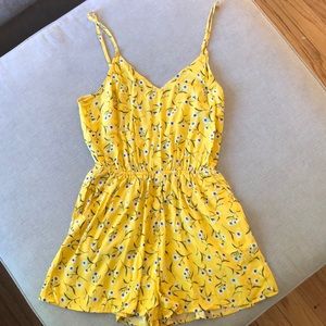 Yellow Floral Romper